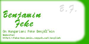 benjamin feke business card